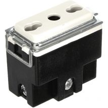 Nuova Feb - feb 2045 Bivalente Sicherheitssteckdose Elfenbein 2P+E Italienischer Standard Kompatibel Bticino Magic