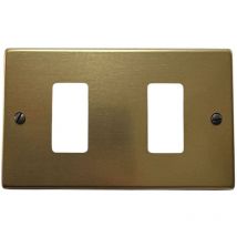 Placca serie laser in alluminio per interruttori cassetta 503 2 posti - FEB