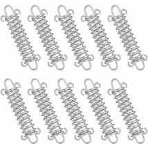 LaBlanc - Tent Spring Rope Buckle, 10 Pieces Tension Spring Stainless Steel Spring Tensioner, for Camping Tent, Shade Sail