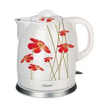 Feel Maestro mr-066-red fiori bollitore elettrico 1,5 l 1200 w rosso, bianco