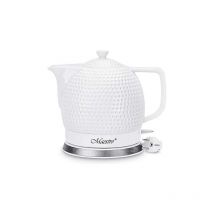 Maestro - Bouilloire en céramique, sans fil, design balle de golf, 1,5 l, 1200 w, bouilloire rétro moderne