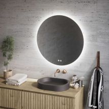Feel Your Bath - Espejo de Baño Cuadrado con Luz led Regulable 80x80cm, con Interruptor Táctil, Antivaho y Apagado Automático - Fácil de Instalar