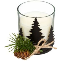 Fééric Lights And Christmas - Bougie Parfumée Pot en verre avec Sapin et Pomme de pin 140 g - Feeric Christmas