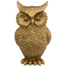 Déco de Noël Hibou doré en résine H16 cm - Feeric Christmas