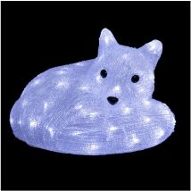 Déco lumineuse Renard 60 led Blanc froid h 25 cm - Feeric Christmas