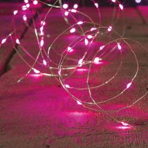 Guirlande lumineuse intérieur 4m rose 40 led à piles - Feeric lights & christmas