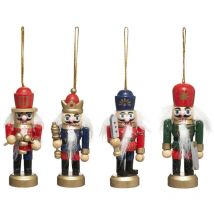Sujet de Noël Lot de 4 Casse-Noisette en bois décoré - Feeric Christmas