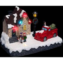 Village de Noël boutique de sapins 6 led à piles - Feeric lights & christmas