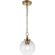 Elstead Feiss Tabby Dome Pendelleuchte Messing brüniert