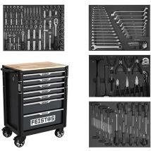 Mento 2 Werkstattwagen bestückt mit 158 Teilen 73x48x98 cm - Feistos
