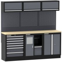 FEISTOS Werkstatteinrichtung Apollo 11 Werkzeugschrank mit Schubladen & Lochwand