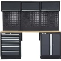 FEISTOS Werkstatteinrichtung Apollo 8 Werkzeugschrank mit Schubladen & Lochwand