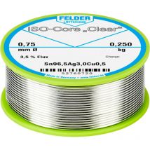 Felder ISO-Core 'Clear' SAC305 Lötzinn Spule Sn96,5Ag3Cu0,5 0.250 kg 0.75 mm