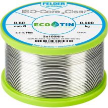 Felder ISO-Core Clear Sn100Ni+ Stagno per saldatura Bobina Sn99,25Cu0,7Ni0,05 0.500 kg 0.5 mm