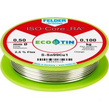 Felder ISO-Core 'ra' Sn99Cu1 Lötzinn, bleifrei Spule Sn99,3Cu0,7 0.100 kg 0.5 mm