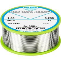 Felder ISO-Core Clear Sn100Ni+ Stagno senza piombo Bobina Sn99,25Cu0,7Ni0,05 0.250 kg 1 mm