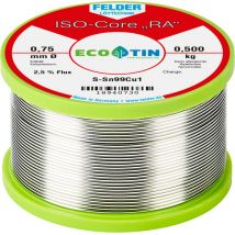 Felder ISO-Core 'ra' Sn99Cu1 Lötzinn, bleifrei Spule Sn99,3Cu0,7 0.500 kg 0.75 mm