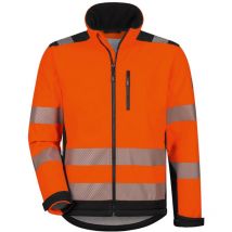 Elysee Warnschutz-Softshelljacke Dylan 22746 Gr. m leuchtorange/schwarz - Feldtmann