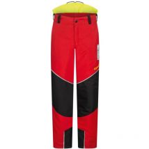 Schnittschutz-Bundhose douglasie 22777 Gr. 29 rot/schwarz/gelb - Feldtmann