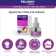 Feliway Classic - Anti-stress pour chat - Pack économique 3 recharges pour diffuseur - (3x30 jours) - Fabriqué en France