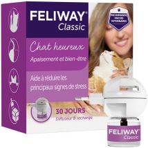 Classic - Anti-stress pour chat - Kit complet (diffuseur + recharge) - 30 jours - Fabriqué en France - Feliway