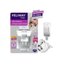 Help - Anti-stress pour chat - Kit complet (diffuseur + rechage) - 7 jours - Fabriqué en France - Feliway