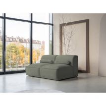 Bestmobilier - Felix - canapé modulable 2 places en tissu texturé - vert