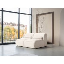 Bestmobilier - Felix - canapé modulable 2 places en tissu texturé - beige