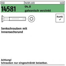 Vis iso 14581 m.Innensechsrund