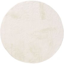 Fellteppich Furry Cream ø 160 cm rund benuta Flauschig Weich
