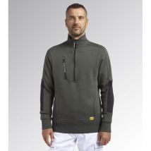 Felpa da Lavoro Diadora LightWork Mezza Zip, misura: M Verde