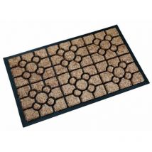 Versa 16980065 Felpudo Baldosa Bilbao, 45x75cm, Fibra de coco, Alfombra entrada