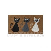 Felpudo coco estampado 70X40 cm gatos - 424