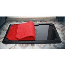 Felpudo desinfectante 45x70x2cm rect con bandeja vinilo ro d