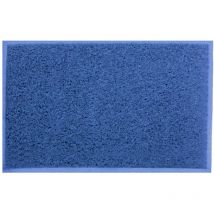 Felpudo rizo 80X120 cm. Azul