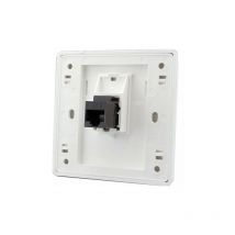 Femelle à femelle CAT6 Gigabit prise murale réseau double passage RJ45 lan façade Internet prise de courant droite, 86x86mm 1 pcs