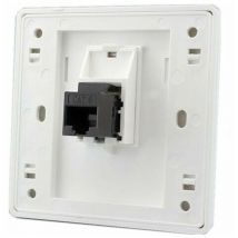 Femelle à femelle CAT6 Gigabit prise murale réseau double passage RJ45 LAN façade Internet prise de courant droite, 86x86mm 1 pcs