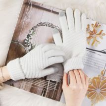 Femme Hiver Chauds TriCôté en Laine Gants à Ecran Tactiles TriCôtés Gants Fei Yu