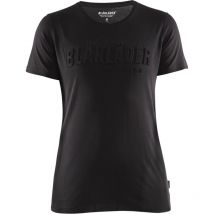 T-shirt de travail imprimé 3D femme 3431 - Noir s