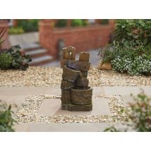 Easy Fountain Fence Post Pours led Traditional Garden Water Feature Stone Effect
