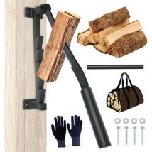 Rapanda - Fendeuse à bois murale amovible, fendeuse de bois de chauffage manuelle, fendeuse de bûches robuste, outils de fendage de bois pour la