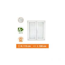 Fenêtre 2 Vantaux Blanc - H.115 x l.100 cm