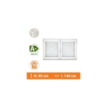 Fenêtre 2 Vantaux Blanc - H.95 x l.140 cm