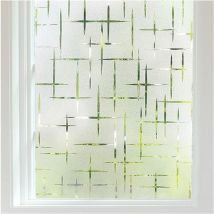 Fenêtre Film Intimité et Protection Contre la Lumière Décoratif, Motif en Croix, (44.5 × 200 cm)