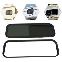 Fenêtre latérale pour camping-car, fenêtre coulissante teintée pour caravane, 900 x 300 mm, fenêtre basculante pour camping-car, avec moustiquaire,