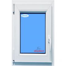 Eco-blu - Fenêtre pvc H1000 mm x L500 mm Blanc, Oscillo-battante Tirant Gauche Verre Dépoli