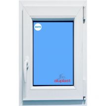 Eco-blu - Fenêtre pvc H1000 mm x L600 mm Blanc, Oscillo-Battante Tirant Droit Verre Dépoli