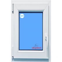 Fenêtre PVC H1000 mm X L600 mm Blanc, Oscillo-Battante Tirant Gauche Verre Dépoli