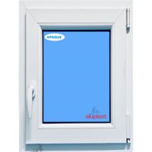 Eco-blu - Fenêtre pvc H1000 mm x L700 mm Blanc, Oscillo-battante Tirant Droit Verre Dépoli