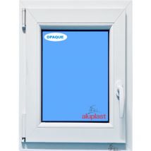 Eco-blu - Fenêtre pvc H1000 mm x L700 mm Blanc, Oscilo-battante Tirant Gauche Verre Dépoli